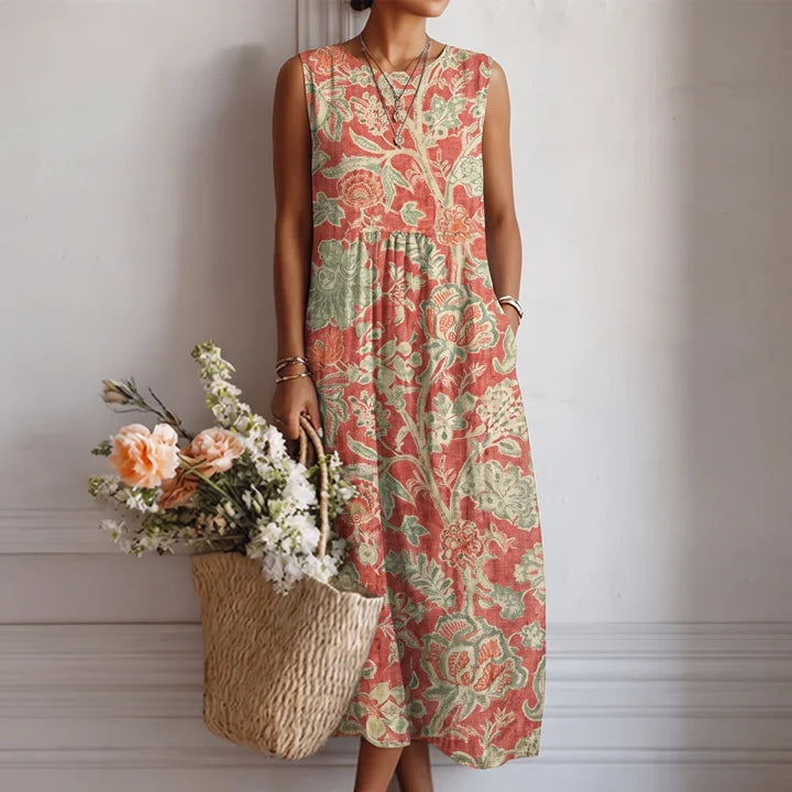 Lara | Vestido midi con estampado floral