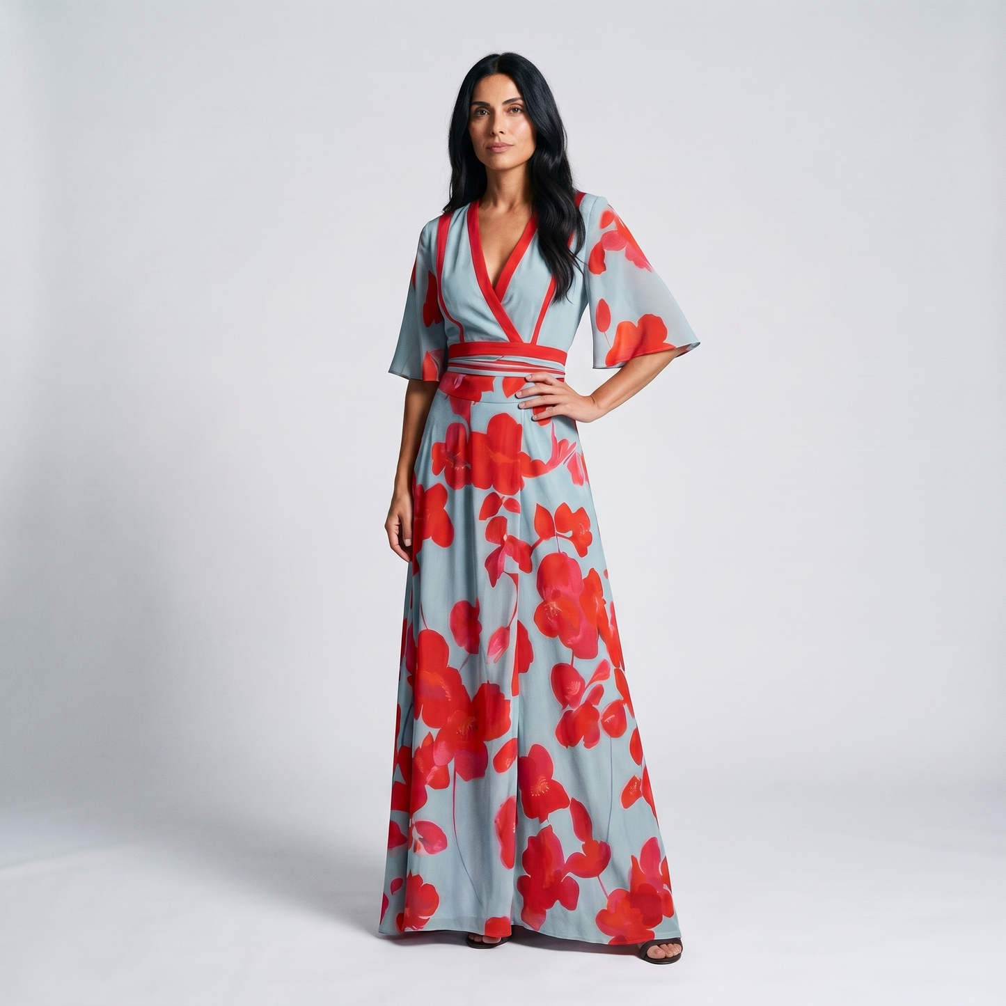 Valeria | Vestido Maxi Floral Cruzado